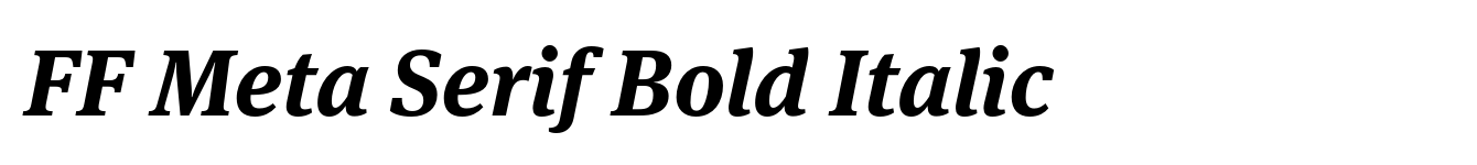 FF Meta Serif Bold Italic